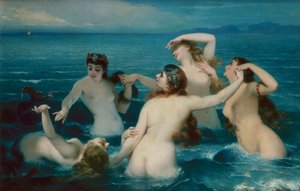 Mermaids Frolicking in the Sea