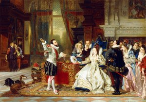 Sir Walter Raleigh and Queen Elizabeth by Charles Edouard Boutibonne