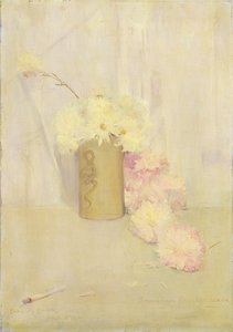 Smoke and Chrysanthemum Flowers by Charles Edward Conder