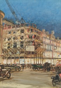 Construction of the New Building for Bourne and Hollingsworth, Oxford Street, London by Charles Edward Dixon