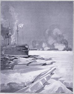Vladivostok Squadron Forcing Itself Through the Ice Out of Vladivostok Harbour