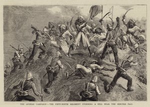 The Afghan Campaign, the Fifty-Ninth Regiment Storming a Hill near the Sebundi Pass