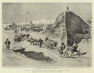 The Gap in the Great Wall of China at Shan-Hai-Kwan by Charles Edwin Fripp