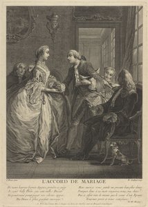 Marriage Contract, 18th Century by Charles Eisen