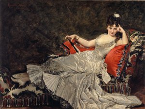 Portrait of Mademoiselle de Lancey by Charles Emile Auguste Carolus Duran