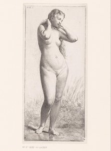 Standing Naked Woman by Charles Emile Jacque (attributed to)