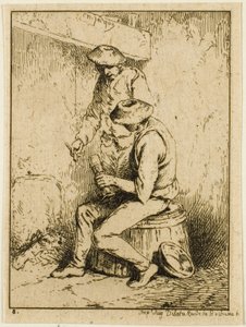 Drinkers by Charles Emile Jacque