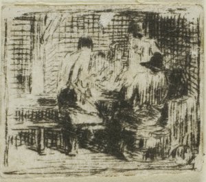 Drinkers by Charles Emile Jacque