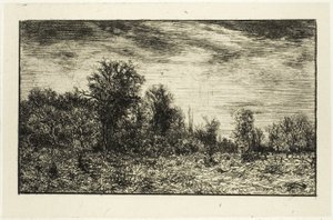 Edge of a Wood, under Cloudy Sky by Charles Emile Jacque