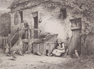In Front of the House by Charles Emile Jacque