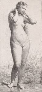 Young Woman at the Bath, 1866 by Charles Emile Jacque