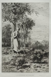 The Turkey Keeper by Charles Emile Jacque