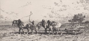 Le Rouleau by Charles Emile Jacque