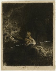 Monk at Prayer by Charles Emile Jacque