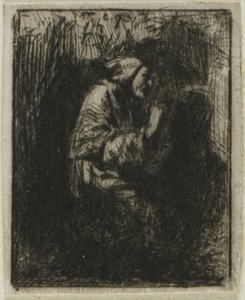 Monk at Prayer by Charles Emile Jacque