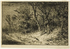 Road at the Edge of a Wood by Charles Emile Jacque