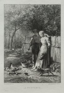 Springtime by Charles Emile Jacque