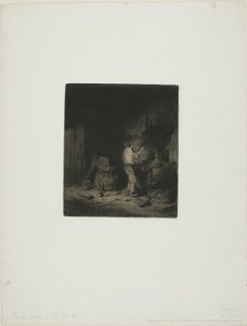 The Forge by Charles Emile Jacque