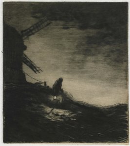 The Mill, 1848 by Charles Emile Jacque