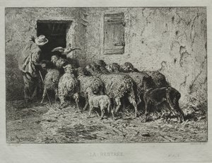 The Return by Charles Emile Jacque
