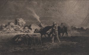 The Storm by Charles Emile Jacque