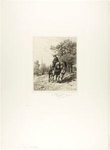 The Towpath by Charles Emile Jacque