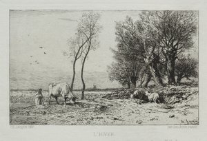Winter by Charles Emile Jacque