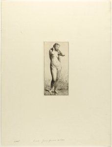 Young Woman Bathing by Charles Emile Jacque