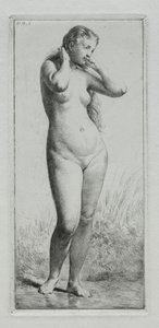 Young woman bathing