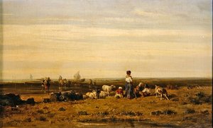 Halt by the Sea by Charles Émile de Tournemine