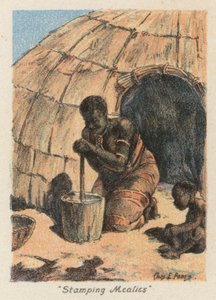 South Africa: "Stamping Mealies" by Charles Ernest Peers