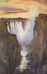 Victoria Falls, the Main Fall Seen through the Gorge by Charles Ernest Peers