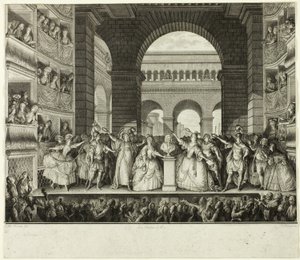 Crowning of Voltaire by Charles Etienne Gaucher
