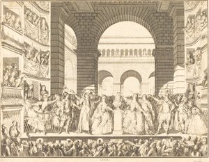 The Crowning of Voltaire by Charles Etienne Gaucher after Jean Michel Moreau
