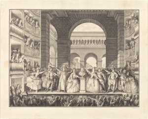 The Crowning of Voltaire by Charles Etienne Gaucher after Jean Michel Moreau