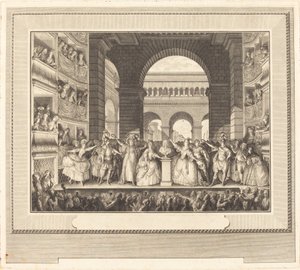 The Crowning of Voltaire by Charles Etienne Gaucher after Jean Michel Moreau