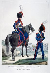 Uniform of a regiment of horse artillery of the royal guard, France, 1823
