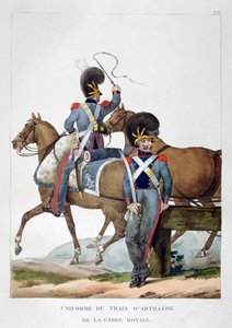 Uniform of a Regiment of Horse Artillery Train of the Royal Guard, France, 1823