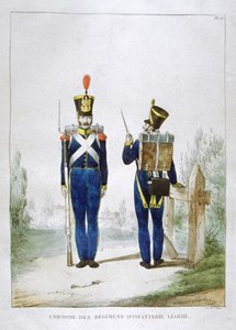 Uniform of a Regiment of Light Infantry, France