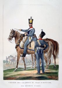 Uniform of a Squadron of Horse Artillery Train of a Swiss Regiment, France
