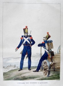 Uniform of artillerymen, France