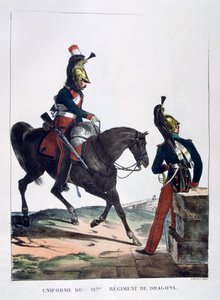 Uniform of the 12th Regiment of Dragoons, France, 1823 by Charles Etienne Pierre Motte