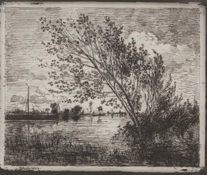 A Cluster of Alders by Charles Francois Daubigny
