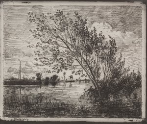 A Cluster of Alders by Charles Francois Daubigny