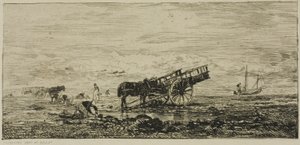 Beach at Villerville by Charles Francois Daubigny