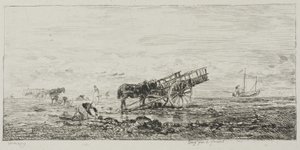Beach at Villerville by Charles Francois Daubigny