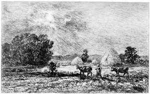 Clair de Lune at Valmondois by Charles Francois Daubigny