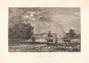 Moonlight at Valmondois by Charles Francois Daubigny