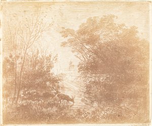 Deer by Charles Francois Daubigny