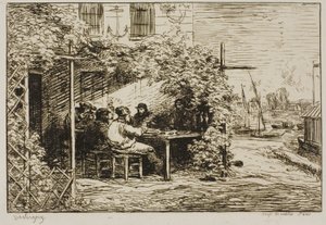 Departure Breakfast at Asnières by Charles Francois Daubigny